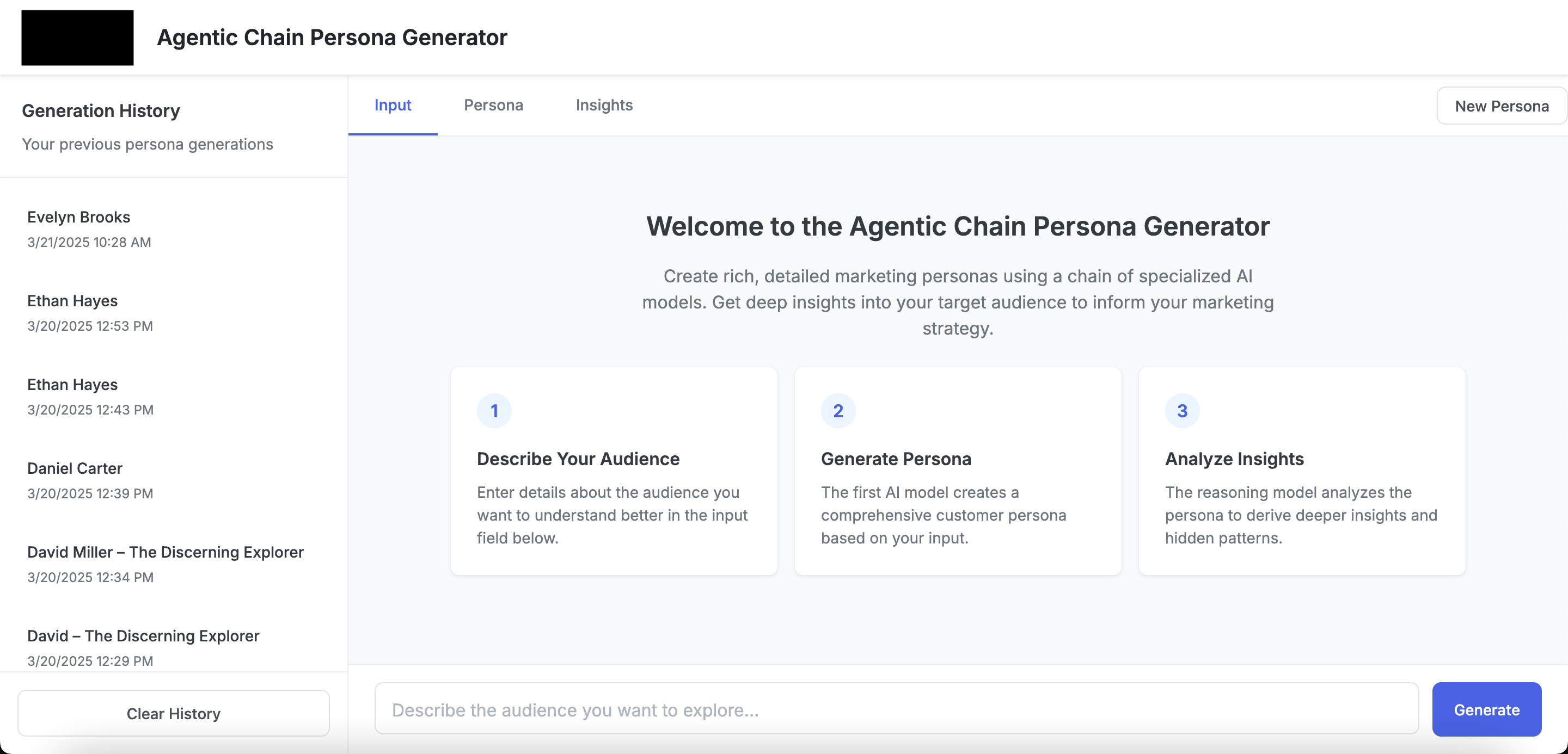Agentic AI Persona Generator